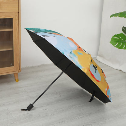 7012-22''/55cm-Manual-Digital printed 3-fold umbrella