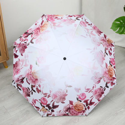 A002-22''/55cm-Manual-Digital printed 3-fold umbrella