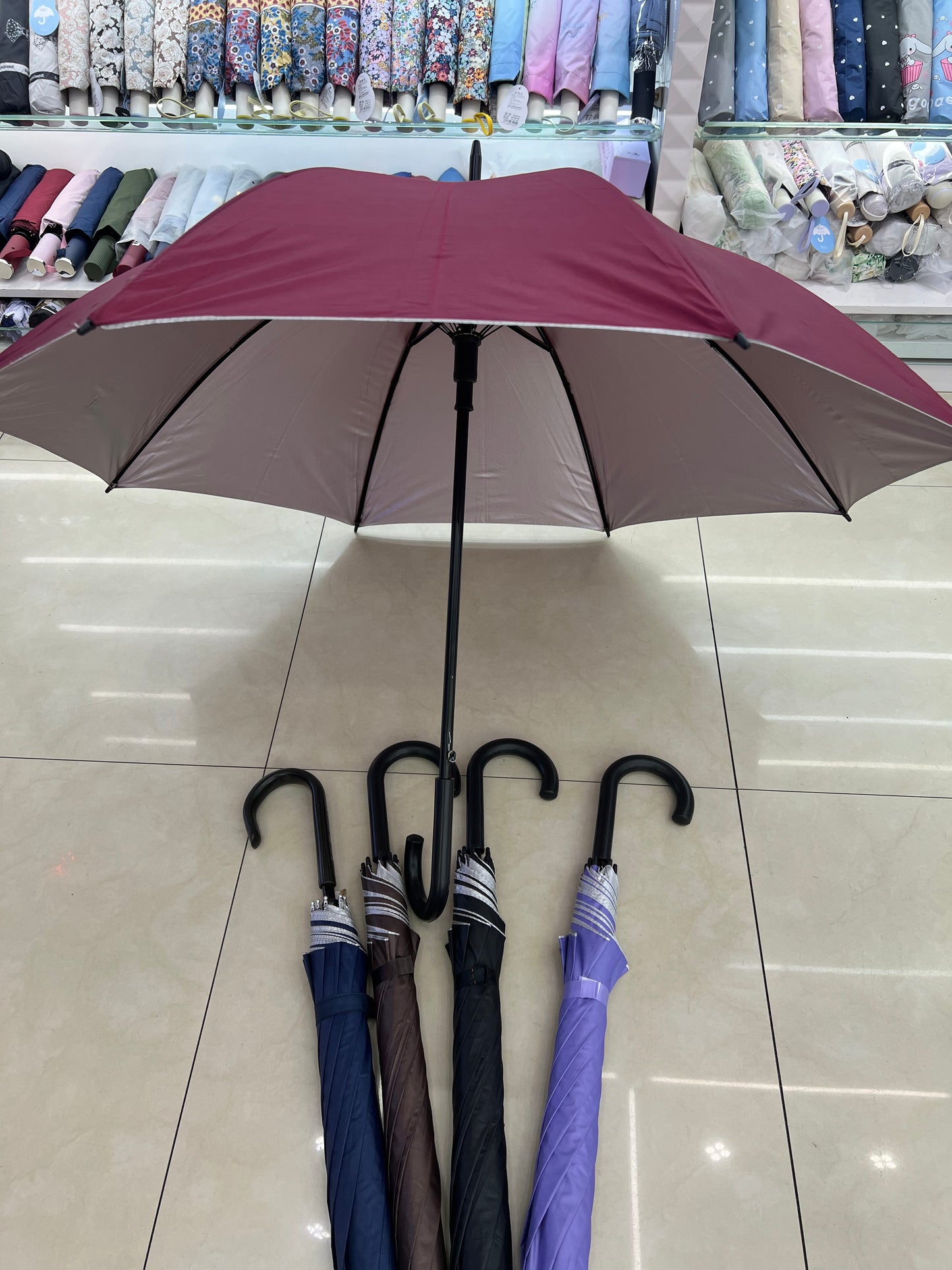 24''/60cm - L003-Hook Straight Umbrella