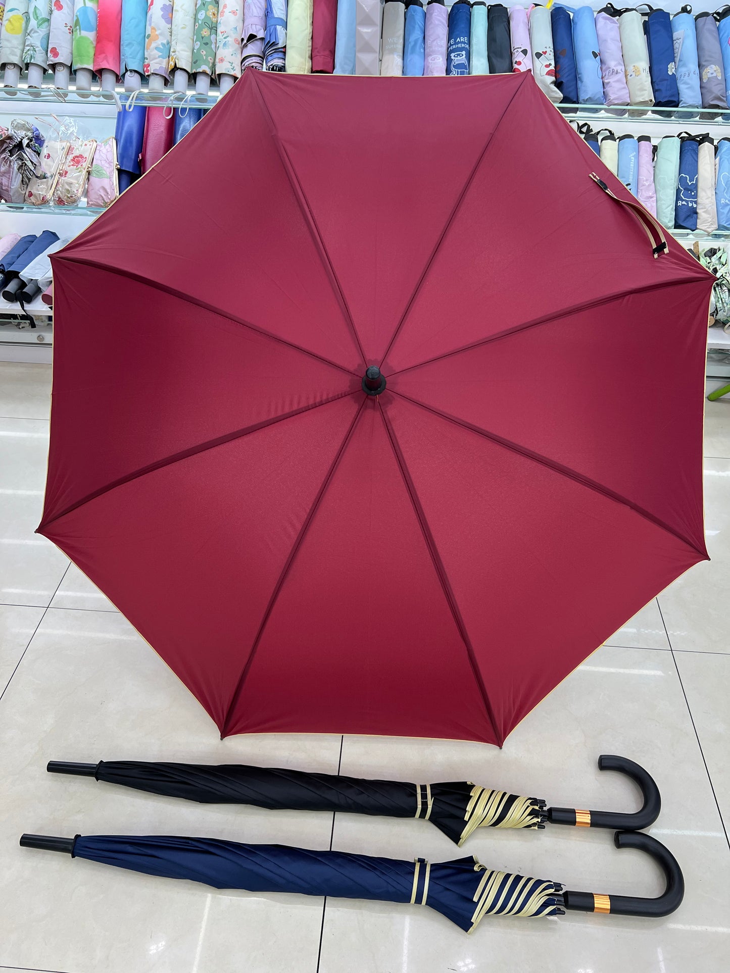 28''/70cm - L411-Fiber Skeleton Hook Straight Umbrella